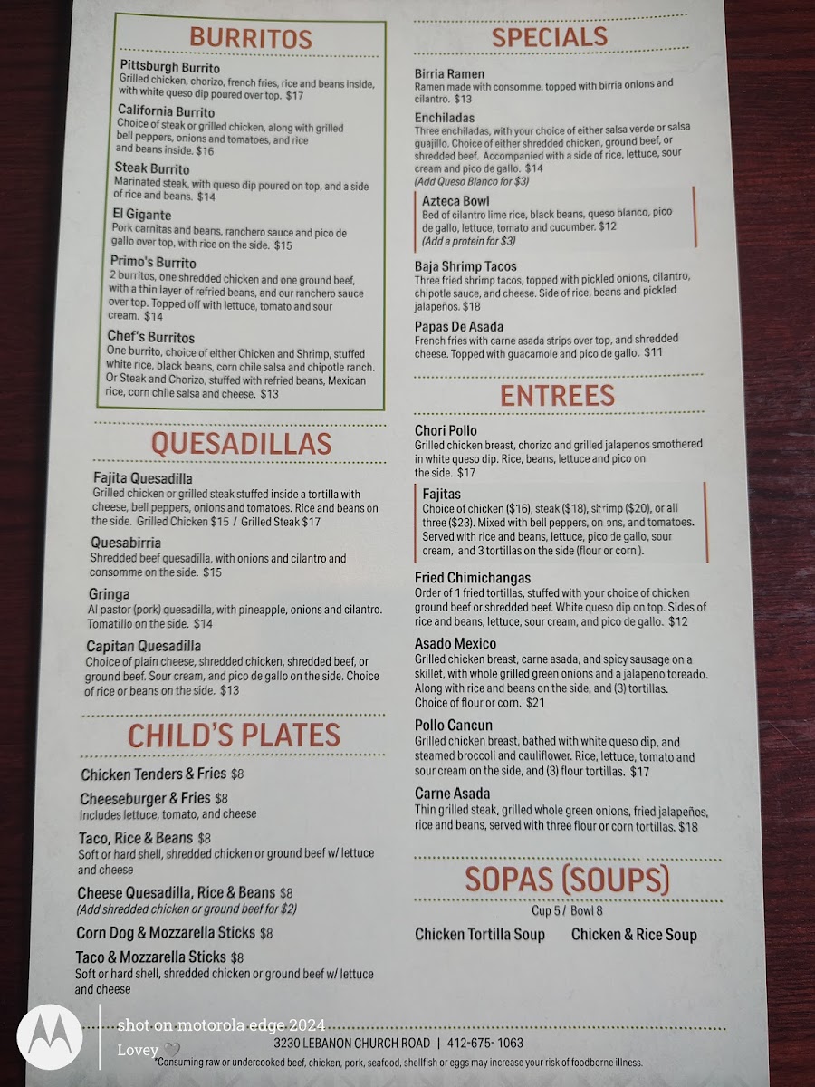 Menu Primo’S Tacos & Tequila-6